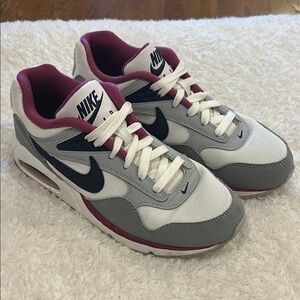 Nike Air Max Sneakers - White, Gray, and Maroon